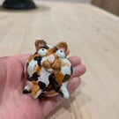 Little ceramic hamster ornament 