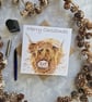Highland Cow Christmas Card - Image 1