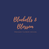 Bluebells and Blossom Pressed Flower Design