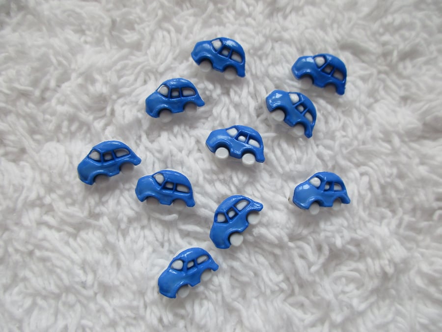 REDUCED 10 Royal Blue Car Buttons