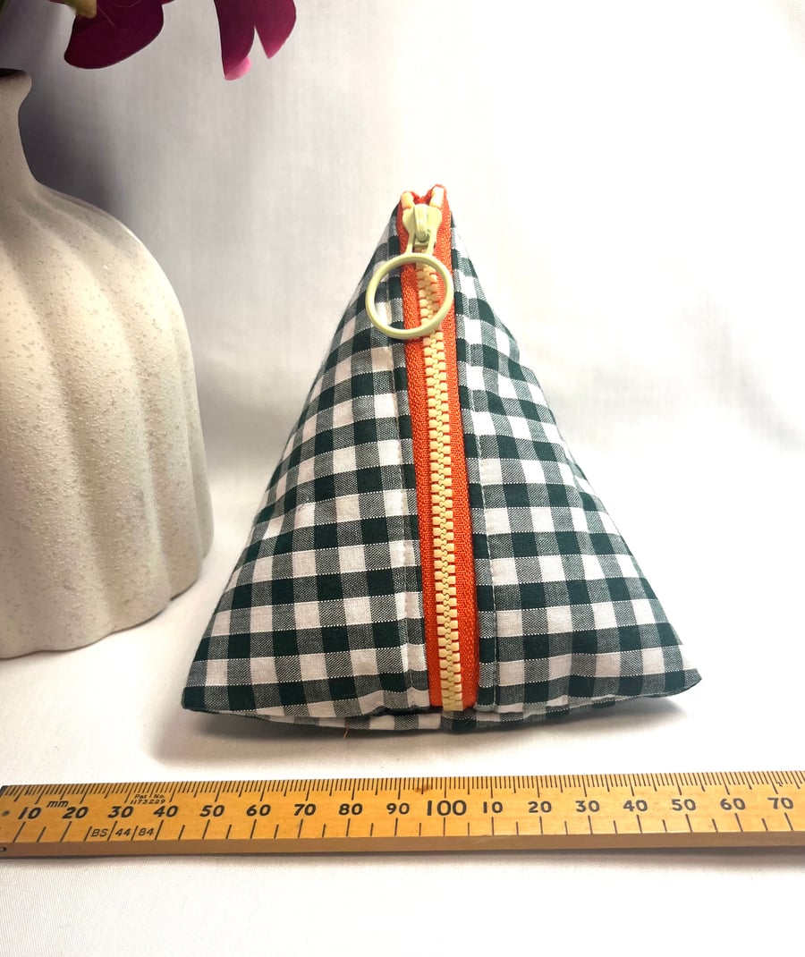 Handmade Triangles Zipper Pouch 