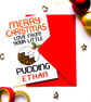 Funny Personalised Christmas Puddings Card for Mum, Dad, Grandparents,Godparents - Image 6