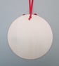 Christmas mistletoe berries wood decoupage hanging decoration - Image 4