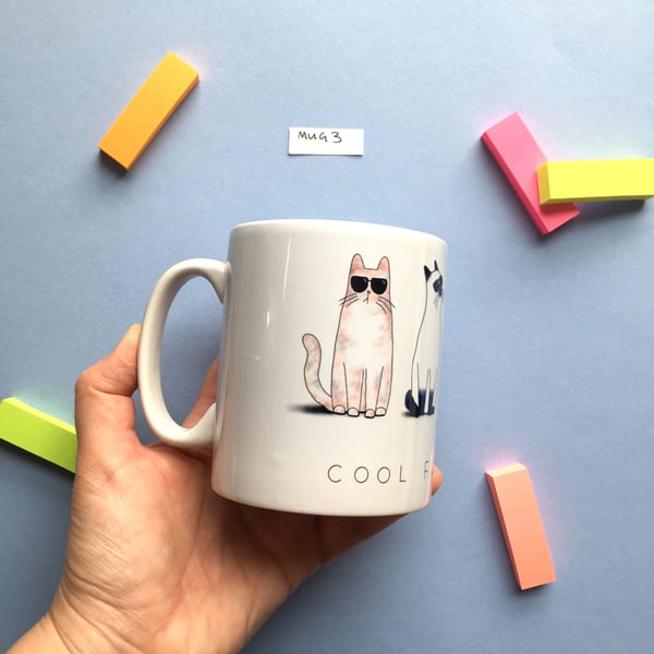 SLIGHT SECONDS SALE Cool Four Cats Mug 'Mug 3'