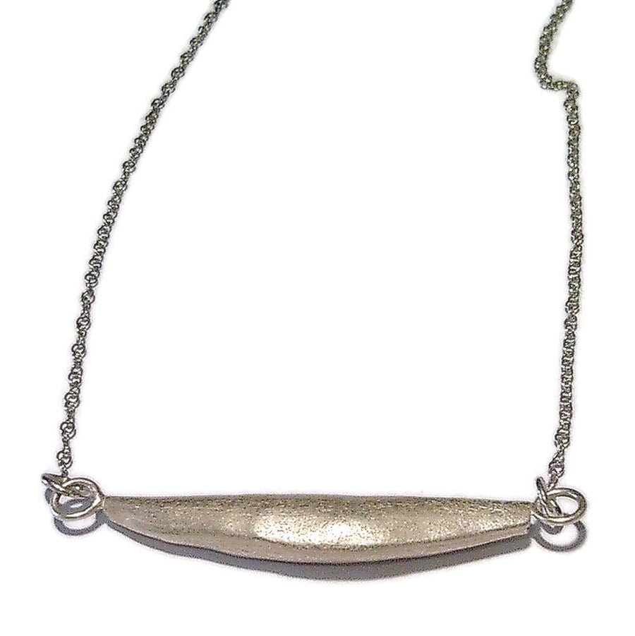 sterling silver hollow pod handmade pendant