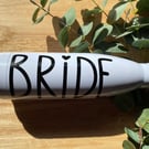 Personalised BRIDE 500ml white stainless steel bottle - hen party, wedding gift