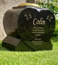 Granite Memorial Stone Rose bowl Vase Heart Grave Memorial  Cemetery Plaque - Image 2
