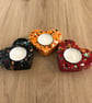 SPLATTER CERAMIC HEART TEALIGHT HOLDER - Image 2