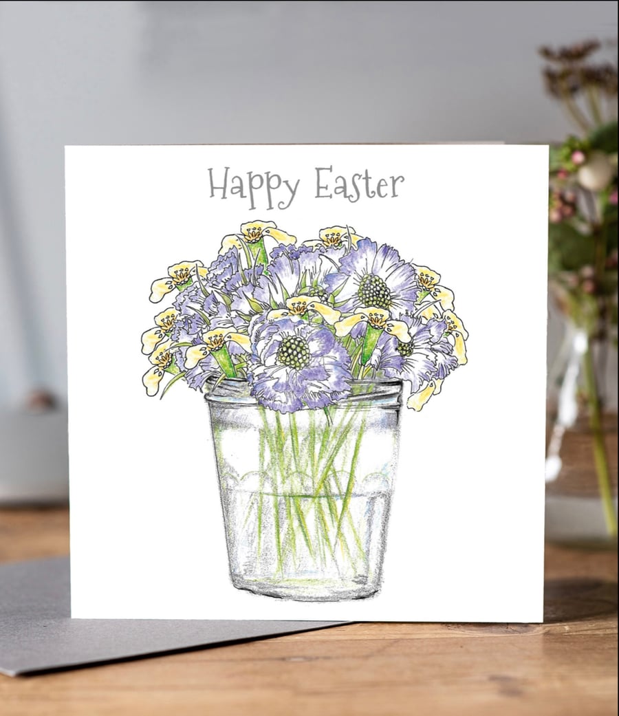 Easter posy greeting card 