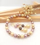 Earrings & Bracelet Set-Neapolitan Pastel Crystal Pearl Gift Set 