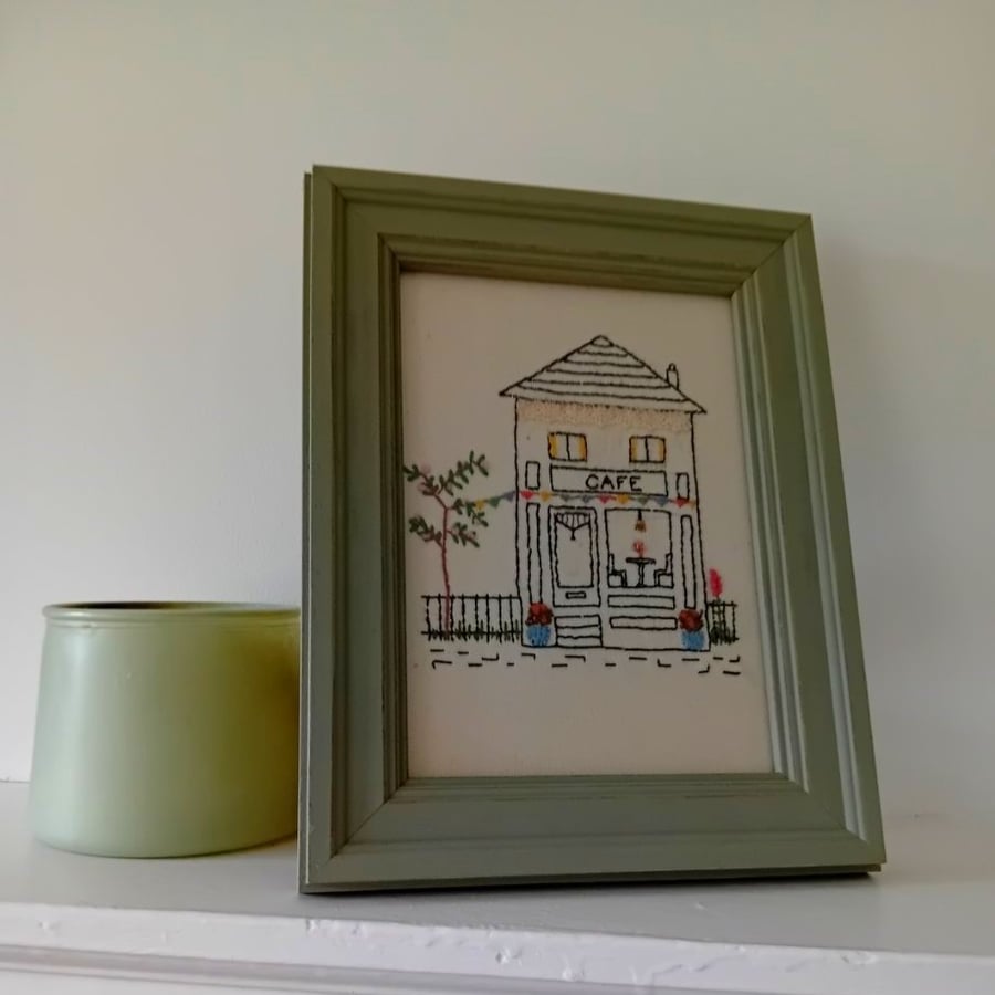 Hand Embroidered Framed Picture