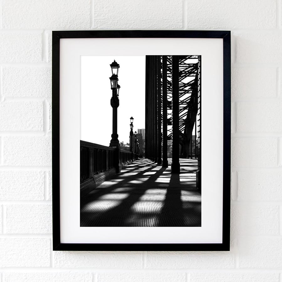 Newcastle Tyne Bridge photography, North East England Tyne Bridge wall art print
