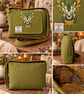 Harris Tweed Crossbody Bag with embroidered stag