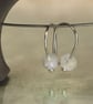 Silver Hook Earrings with Rainbow Moonstone Beads - Image 6