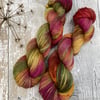 Hand dyed knitting yarn DK Falkland Misty Spice