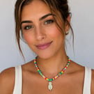 Beaded Fish Pendant 