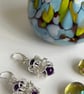 Sterling Silver Amethyst Ladies Dangle Drop Ornate Chainmaille Earrings - Image 8