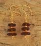 Brown sea glass earrings - Image 1