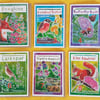 Pack of 5 Flora and Fauna Greetings Cards - nature themed on recycled card