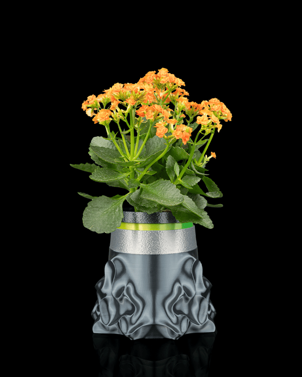 Modern Self-Watering Planter  3D Printed Flower Pot, Unique Indoor Planter