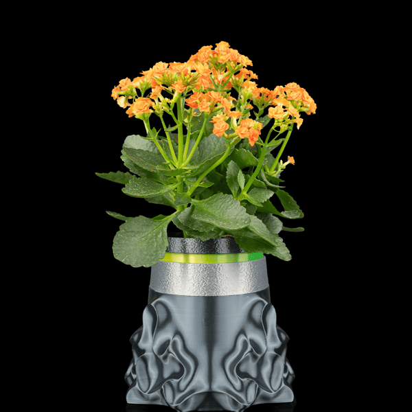 Modern Self-Watering Planter  3D Printed Flower Pot, Unique Indoor Planter