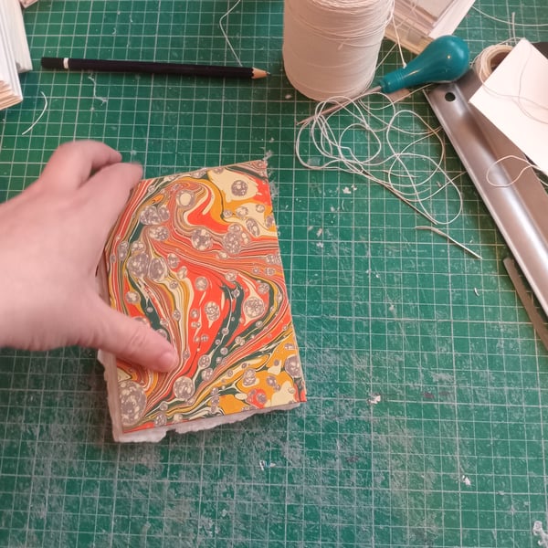 Watercolour sketchbook A6 portrait hand torn cotton rag paper