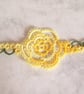 Yellow Rose Lace Bookmark in Shuttle Tatting - Image 3