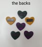 Clay heart fridge magnet set,  anniversary, valentines, kitchen gift - Image 4