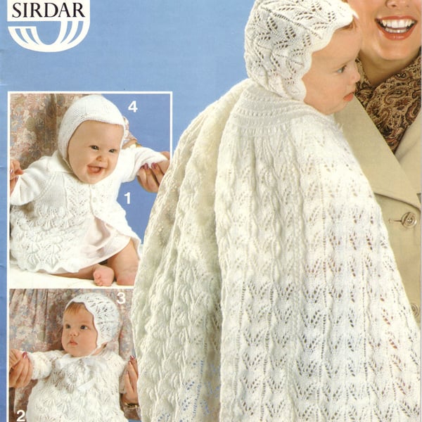 Vintage Knitting Pattern 132: Sirdar,  five 3 ply patterns for Babies