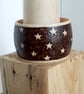 Pyrography barn owl at night wooden bangle  - Image 6