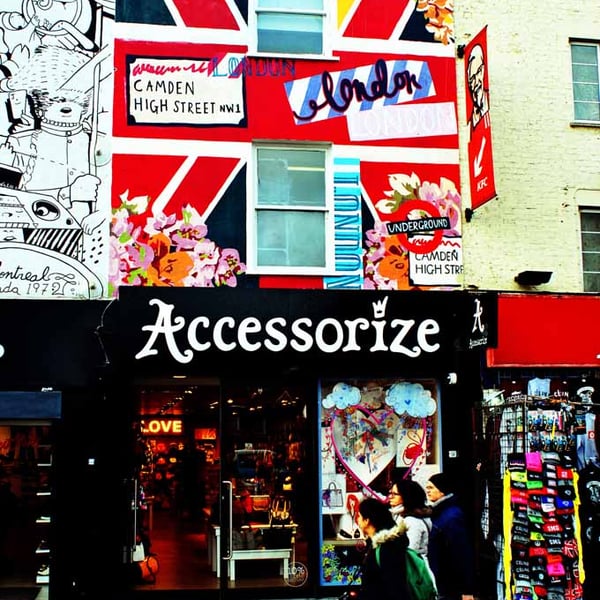 Camden High Street Colourful Shop Fronts London Photograph Print