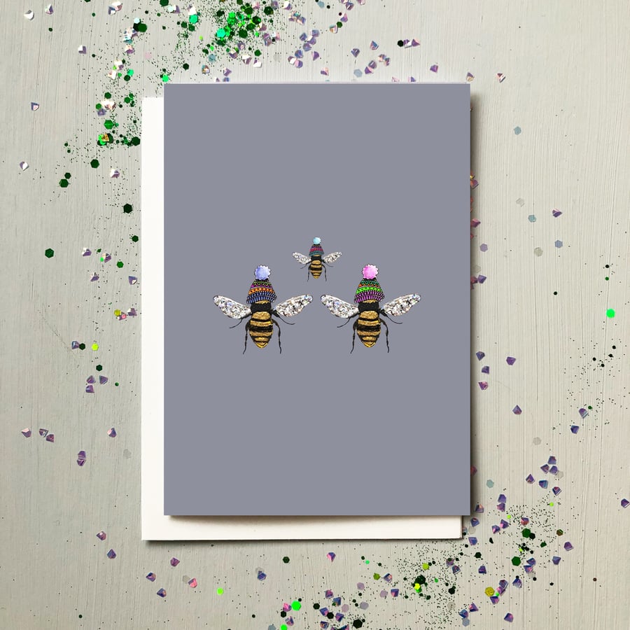 Christmas Bees Card 