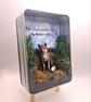 Chanctonbury Fox hand made, hand painted miniature diorama Gift tin Sussex  - Image 1