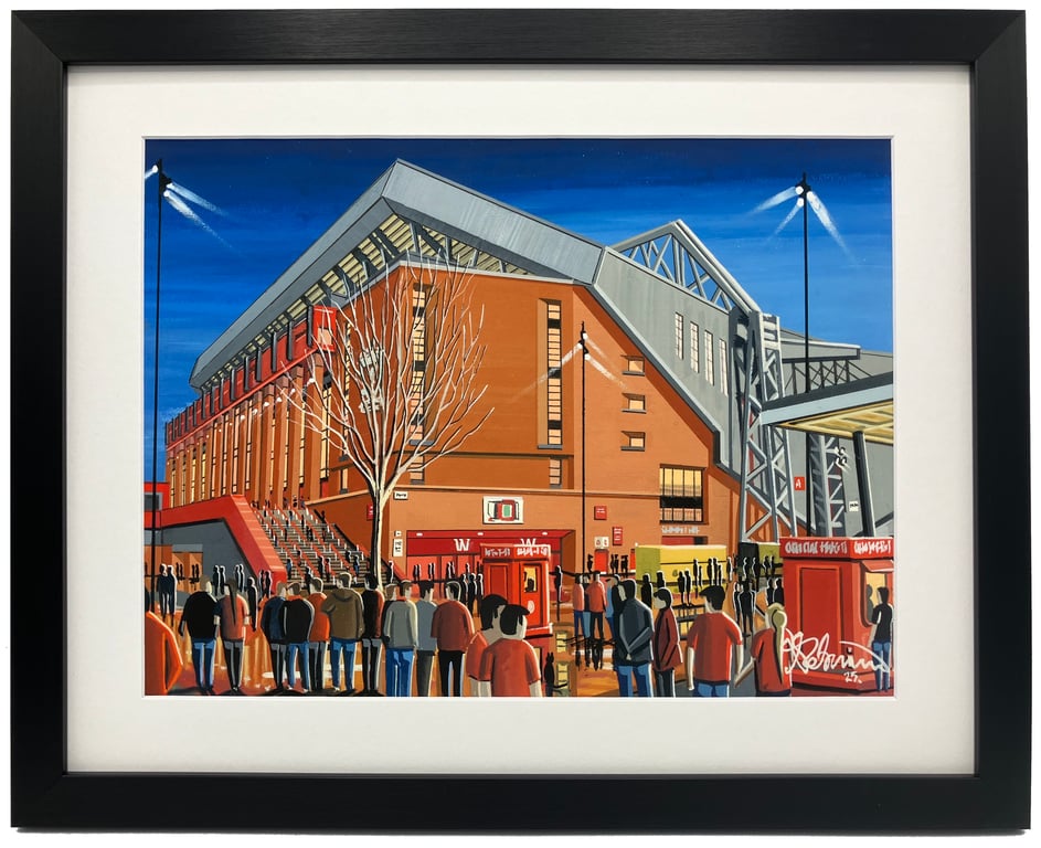 Liverpool. Anfield. Football Club F.C Stadium Art Print 14" x 11" Frame 