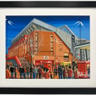 Liverpool. Anfield. Football Club F.C Stadium Art Print 14" x 11" Frame 