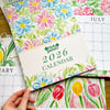 2026 Floral Wall Calendar, Recycled Planner with Botanical Art A4