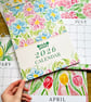 2026 Floral Wall Calendar, Recycled Planner with Botanical Art A4