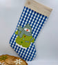 Cute snowman appliqué Christmas stocking - Image 1
