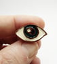 Ceramic eye pin badge, lapel pin, brooch. - Image 5