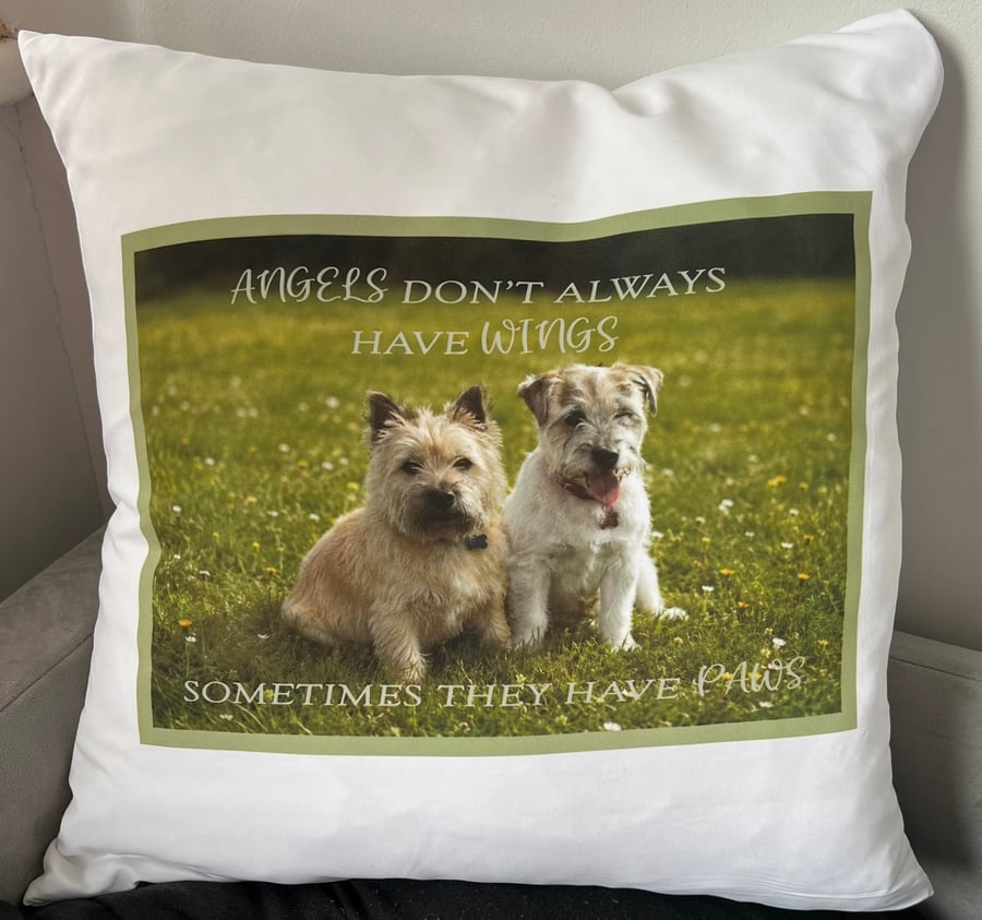 Personalised Pet Memorabilia Cushion From My Billy and Lola collection