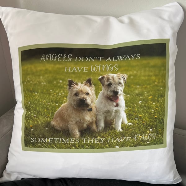 Personalised Pet Memorabilia Cushion From My Billy and Lola collection