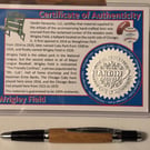 Wrigley Field Ballpoint Pen, Home of the Cubs, Handmade Unique Baseball Gift