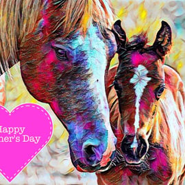 Mother's Day Card Horse & Foul 