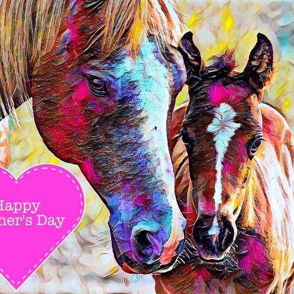 Mother's Day Card Horse & Foul 