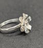 Sterling silver flower ring - Image 2
