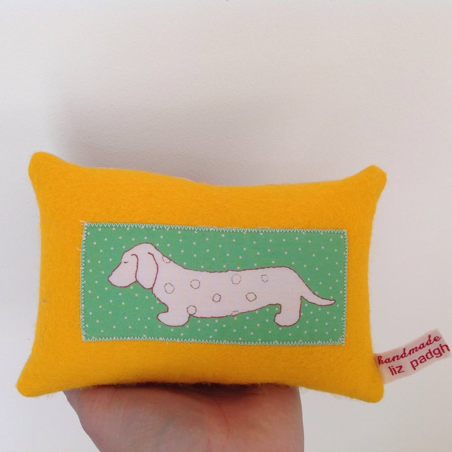 NEW Dachshund Dog Design Lavender Cushion