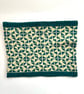 Turquoise & Cream wool cowl  - Image 2