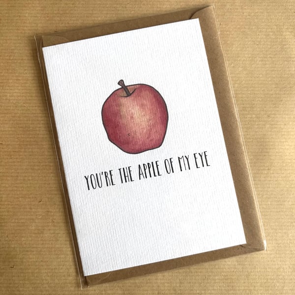 Perfectly Imperfect  "You're The Apple Of My Eye" Card