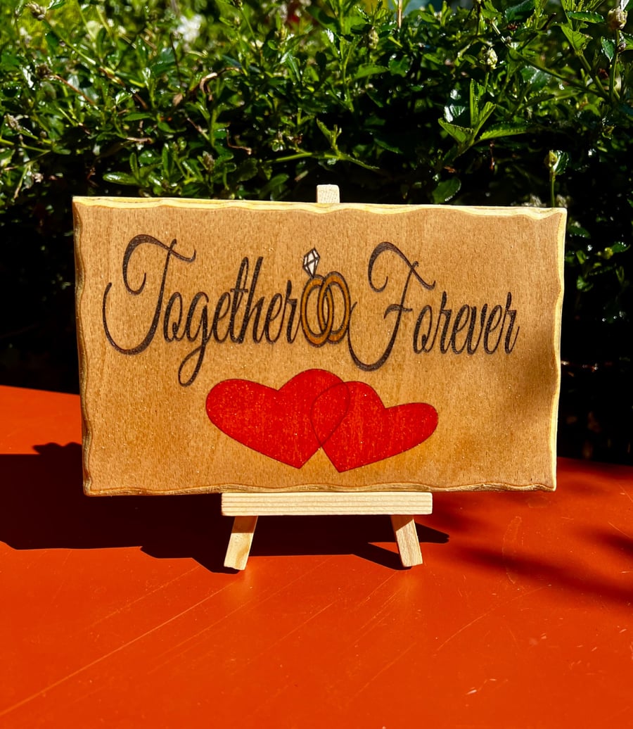 Together forever wooden sign