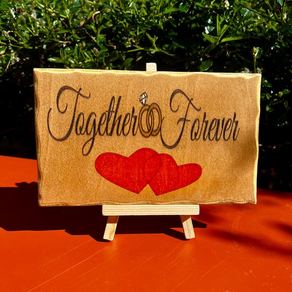 Together forever wooden sign